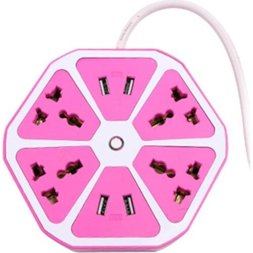 Portable 4 Outlet 4 USB Hub Port Fast Wall Charger Adapter EU Plug Home Charger Socket 145X30MM WWO66