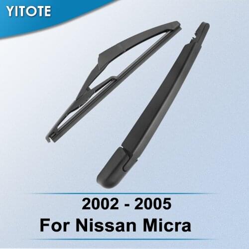 YITOTE Rear Wiper & Arm for Nissan Micra 2002 2003 2004 2005