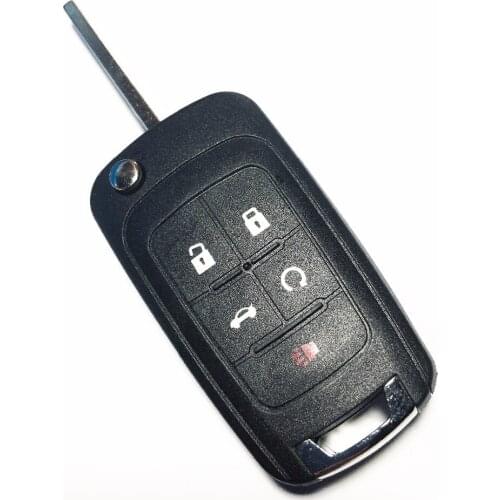 With Emblem 5 Button Flip Folding Car Key Shell Remote Case Fob Cover For Buick Hideo Regal LaCrosse GL8 XTG Excelle XT GT