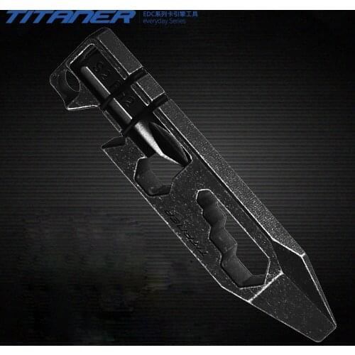 TITANER Titanium alloy edc tool multi-function crowbar bottle opener portable mini tool screwdriver small wrench