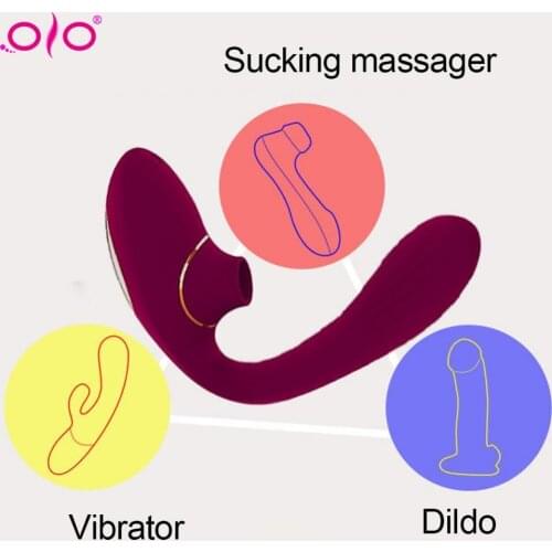 OLO Vibreate Oral Tongue Simulator 10Frequency Vibration Suction Wand Sucking Clitoris Toy for Women Sucking Masturbation Device