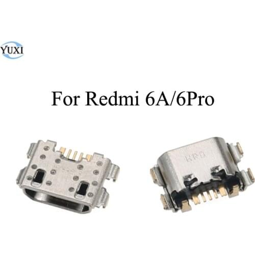 YuXi 2pcs Micro USB Charging Dock Jack Socket For Redmi Red rice 6A / 6 Pro Charging Port USB Connector