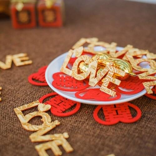 Married bride hand throws a little hi word