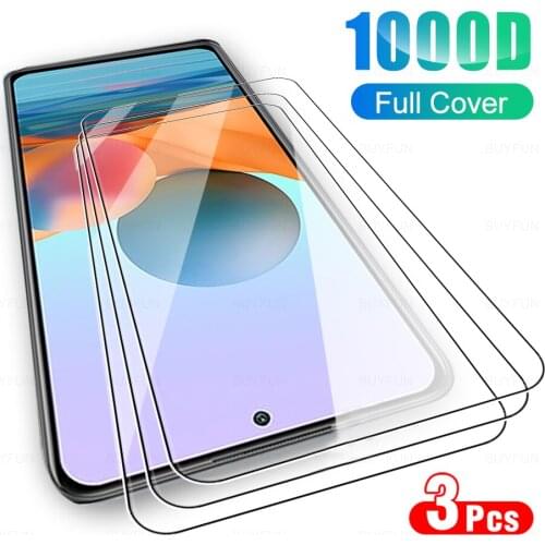 3pcs HD full protective film For redmi note10 pro Safety Glass For xiaomi redmy Note 10 10s 10pro 10 pro max Transparent glass
