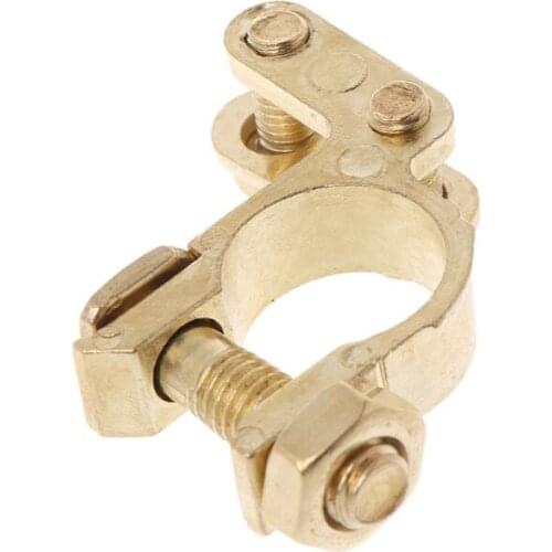 2Pcs Durable Replacement Auto Car Battery Terminal Clamp Clips Brass Connector E7CA