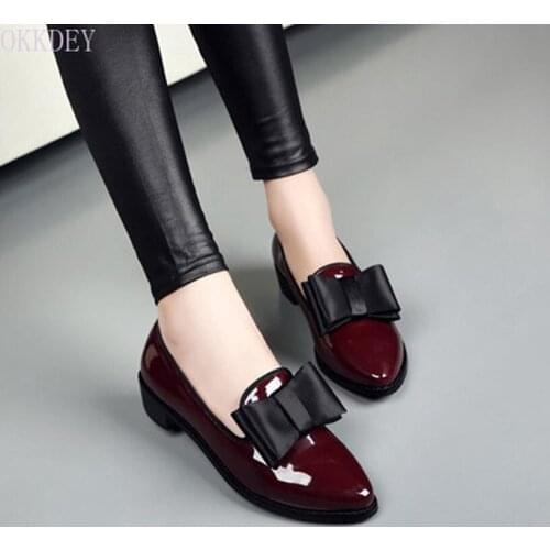 Autumn Womens Shoes 2020 New Fashion Bow Korean Fashion All-match Pointed Large Shallow Mouth Shoes