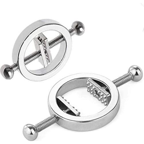 Female adjustable torture Clamps metal Nipple clips breast BDSM Bondage Restraint Fetish couple game sex toy women