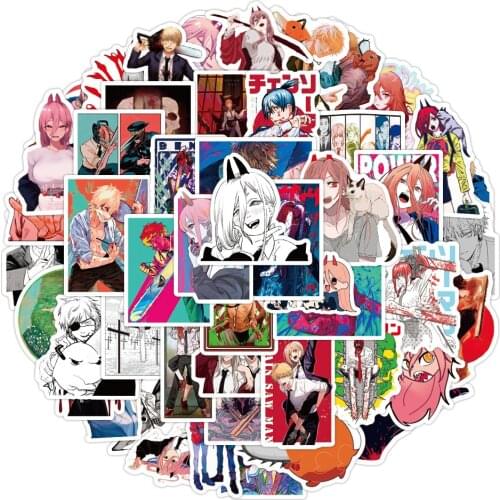 10/30/50PCS Chainsaw Man Anime Waterproof Graffiti Stickers Car Guitar Motorcycle Luggage Suitcase DIY Cartoon Sticker Decal Toy