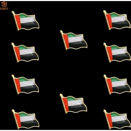 10PCS UAF Waving Painted National Flag Brooch Tie Suit Lapel Wear Pin Asian Collectibles Badge Jewelry