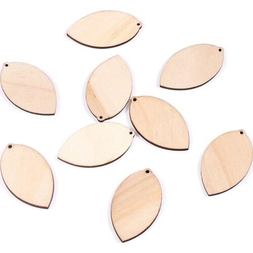 100pcs Horse Eye/Lightning Undyed Wooden Pendants Blank Unfinished Wood Charms For Dangle Earring DIY Jewelry Making Accessories