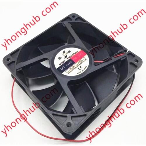 Bi-Sonic YM2412PMS1 DC 24V 0.34A 120x120x38mm 2-Wire Server Square Fan