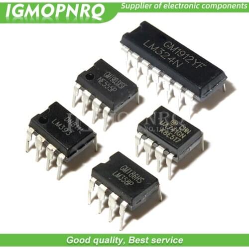 20PCS UA741 LM324 LM393 LM339 NE555 LM358 DIP LM358N LM324N LM339N LM393N NE555P UA741CN Amplifier Circuit new
