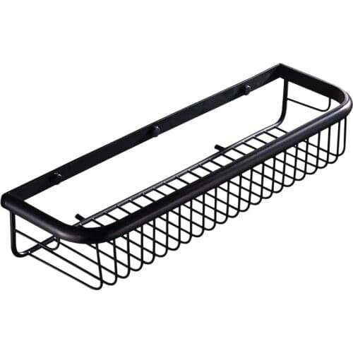 45cm Long European-Style Bathroom Pendant Storage Black Antique Copper Mesh Basket Bathroom Rack