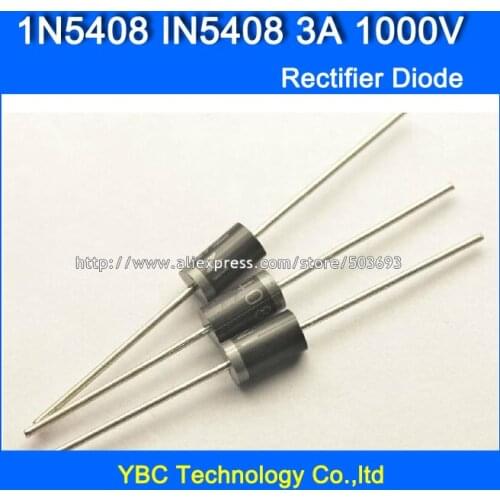 500pcs/lot 1N5408 IN5408 3A/1000V Rectifier Diode Big Power and Long Pins