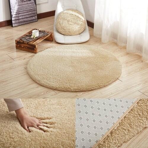 Large Soft Shaggy Round Carpet for Living Room Warm Lamb Cashmere Floor Rugs Fluffy Mats Kids Room Area Rug Thick Velvet Mats