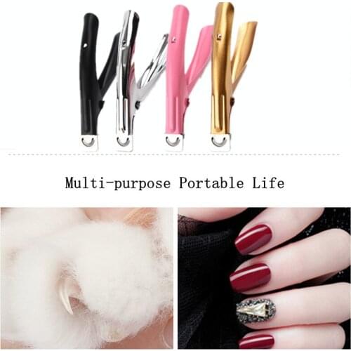 Fake Nail Cutter U Straight Edge Acrylic Nail Clipper Stainless Steel Manicure Tips French False Nail One Word Spring Scissors