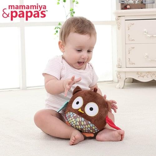 New Born Baby Toy Comforting Doll With BB Rattles Toys For Baby 0-3 Years Baby Play Owl Educational Toy Appease Dolls HB BABY
