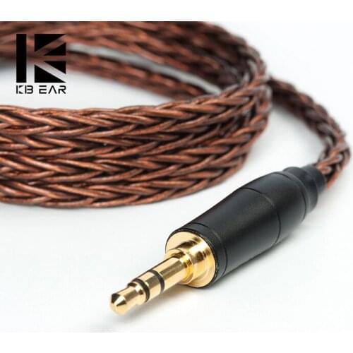 KB EAR 8 core oxygen-free copper cable with metal 2pin/MMCX/QDC/TFZ Connector Use For ZS10 PRO ZSN PRO ZSN AS10 BL-03