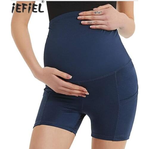 Summer Maternity Short Pants Pregnant Women Lounge Shorts Pregnancy Short Legging Belly Sports Hip Yoga Fitness Running Clothes