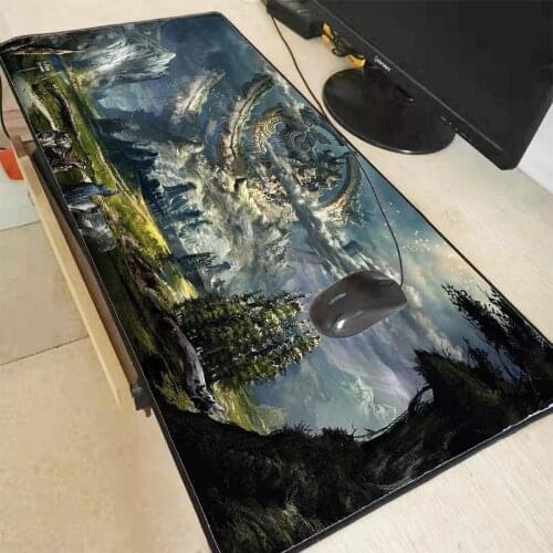 Mairuige Fantasy Landscape Large Gaming Mouse Pad Lockedge Mouse Mat Keyboard Pad Mousepad for Laptop Computer Notebook Desk Mat