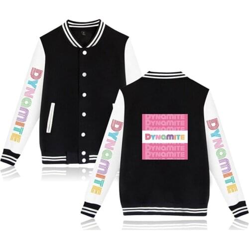 Fashion Korean Style DYNAMITE Album Baseball Jacket Coat Men Women Long Sleeve Hoodies Sweatshirts Tops