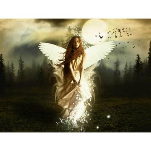 Carton Angel DIY Embroidery 11CT Cross Stitch Kits Craft Needlework Set Cotton Thread Printed Canvas Home Decoration Hot Sell