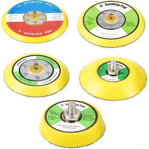 Uxcell 2/3/4/5/6 Inch Hook and Loop Sanding Pad M6*10mm Thread Sandpaper Backing Plate to sanders polishers buffers 2Pcs