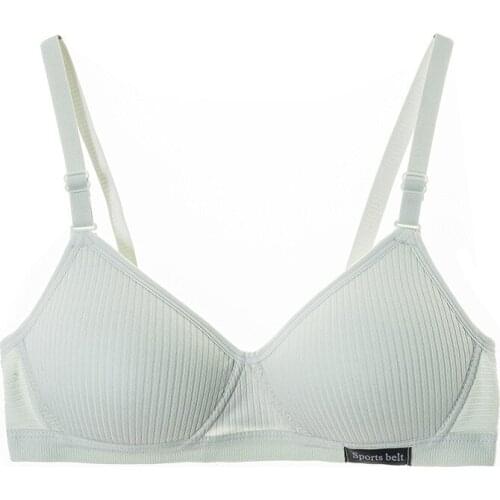 New Cotton Girl Adolescent Bra Set Student Bra Gather Wireless Comfortable Thin Sports Anti-sagging Bra Teen Girls Clothing