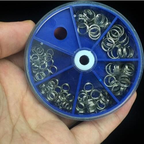 Premium Fishing Split Rings for Crank Hard Bait Silver Stainless Steel Double Loop Split Open Carp Tool Accessories 116 Pcs/Set