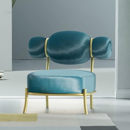 Nordic Living Room Lazy Single Sofa Chair Modern Minimalist Designer Hotel Back Chairs Household Furniture Balcony Leisure Sofas