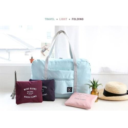 Foldable Travel Handbag Duffel Bag Storage Bag Large Capacity Hiking Shoulder bag Female Waterproof Folding Picnic Shopping bag