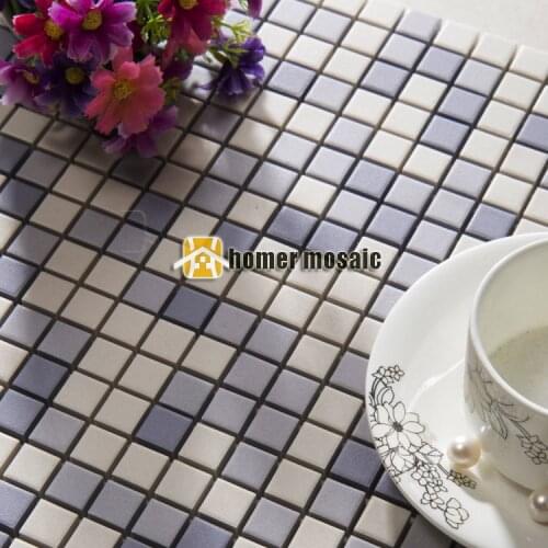 Mixed light blue color square ceramc mosaic for bathroom shower mosaic kitchen backsplash wall and floor mosaic tiles