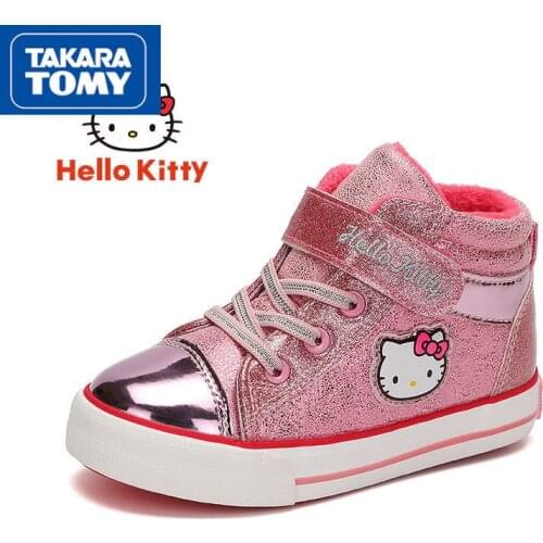 TAKARA TOMY winter fashion new 2021 plus velvet warm shoes simple and comfortable non-slip breathable childrens flat shoes