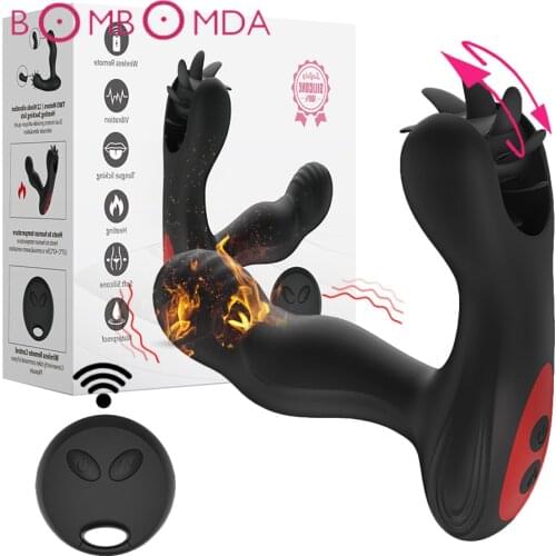 Tongue Licking Rotating Vibrator For Women Clit Stimulate Dildo Anal Plug Vibrator Sex Toys For Men Prostate Massager Adult Toy