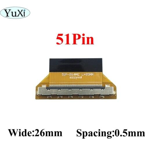 YuXi 1PCS LVDS cable with lock to 51 Pin FFC FPC Flexible Flat Cable connector 187059-51221 for Samsung for LG LCD