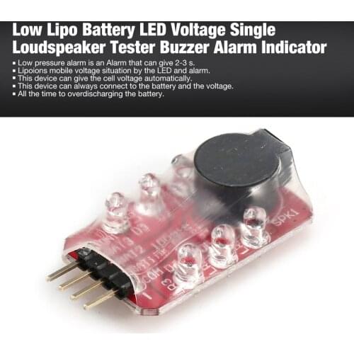 1pcs 2-3S Low Voltage Buzzer Alarm for 2S 7.4V / 3S 11.1V Lipo Battery Single Speaker LED Indicator