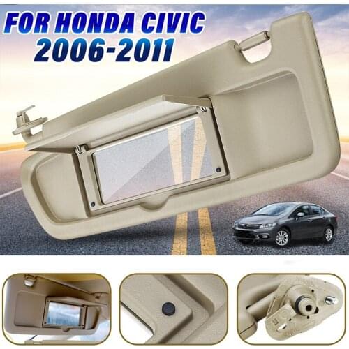 1PCS For Honda Civic 2006 2007 2008 2009 2010 2011 Car Interior Front Left / Right Sun Visor Panel Sunvisor Makeup Mirror