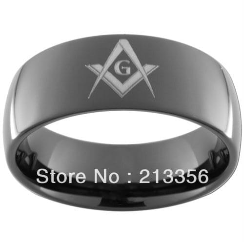 10PCS/LOT FREE SHIPPING!USA WHOLESALES CHEAP PRICE 8MM WOMEN&MENS HIS/HER BLACK DOME MASONIC MASTER FREEMASON TUNGSTEN RINGS