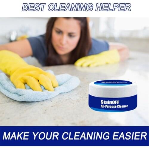 100g Stain OFF All-Purpose Degreaser Cleaning Paste With Sponge Cleaner Removes Stuck-On Dirt Home Cleaner Kitchen Cleaning Tool