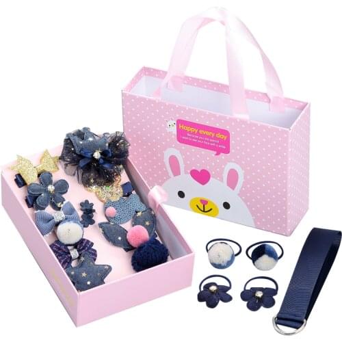 18 Pieces/Set Baby Hair Accessories Korean Style Princess Headdress Girls Headband Children Barrettes Headband Gift Set