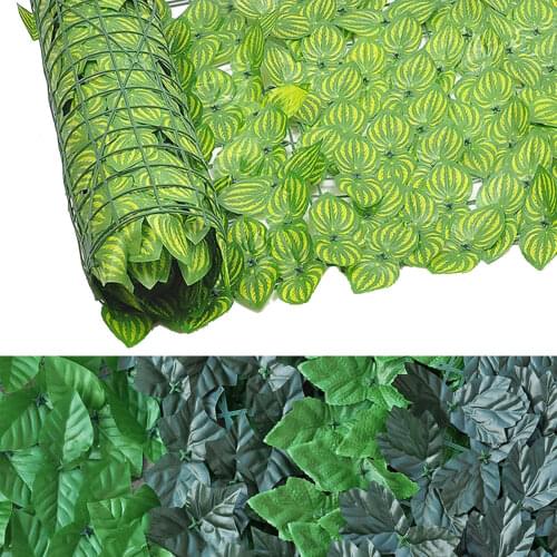 1X3M Artificial Ivy Leaf Hedge Screening Green Leaf Privacy Fence UV Fade Protection Wall Landscaping Garden Decoration Outdoor