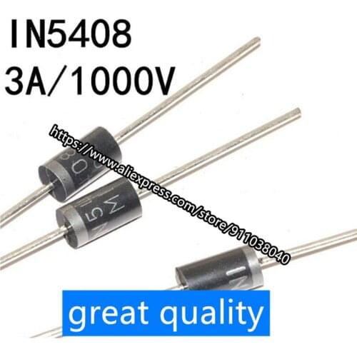 20pcs/lot IN5408 1N5408 DO-27 in-line diode 3A1000V original