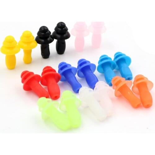 20Pcs/Pack Anti-Noise Ear Plug Sound Insulation Ear Protection Earplugs Sleeping Plugs Waterproof Silicone Swim Earplugs Soft
