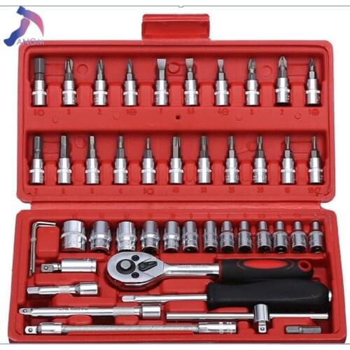 46pcs Key Wrench Set Car Repair Set Wrenches Universal Key Ratchet Spanners Wrench Sets Hand Tools Ratchet wrench Set