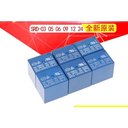 Relay SRD-03 05 06VDC-SL-C 5PINS 3V 5V 6V High-quality SRD-03VDC-SL-C SRD-05VDC-SL-C SRD-06VDC-SL-C