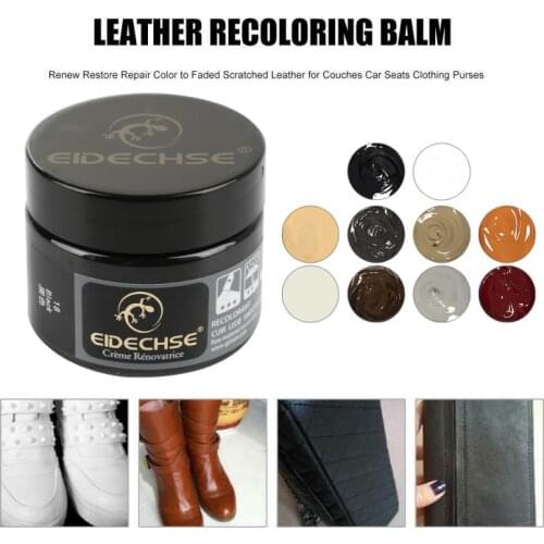 50ML Leather Paint Shoe Cream Leather Paste Restore Car Seat Couch Shoes Sofa Scratch Scuffs Cream Leather Repair Filler Kit
