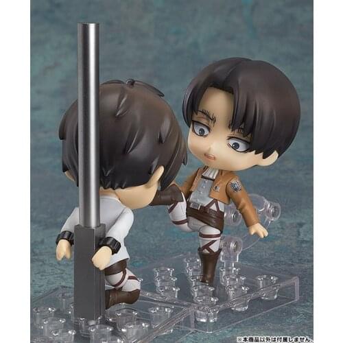 Anime Figure Attack on Titan Eren Jaeger 375 Levi Ackerman 390 417 Cute PVC Toys Action Figma Model Levi Cleaning Ver. Doll Gift
