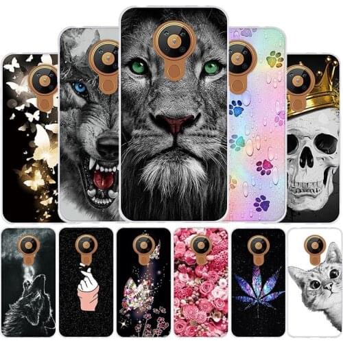 Phone Case For Nokia 5.3 Case Silicone Soft TPU Back Cover For Nokia 7.2 6.2 Covers Luxury Cute Anime Panda Animal Cat Bumper