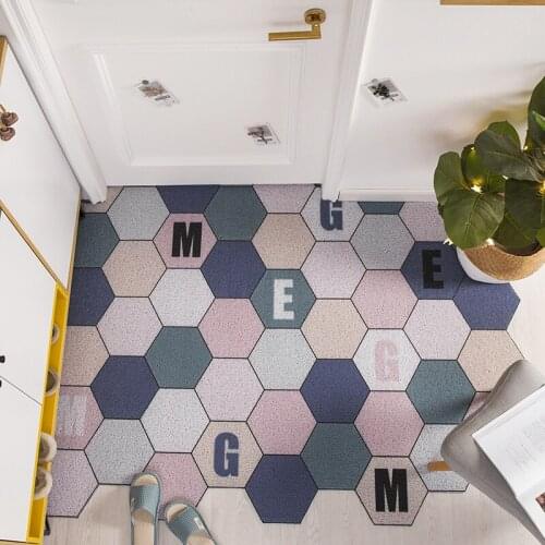 Door Mat Carpet Indoor Outdoor Living Room Bedroom Hallway Balcony Entrance Mats Carpet Anti-slip Waterproof PVC Floor Door Mat