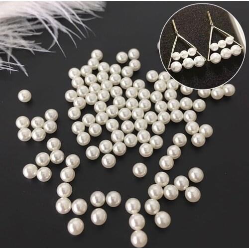 1.5/2/2.5/3mm Round Shape Imitation Pearls White Black Beads Handmade DIY Bracelet Jewelry Accessories Making Wholesale